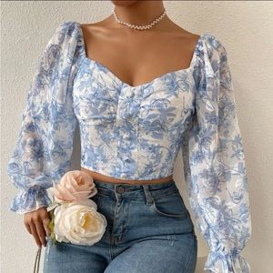 Shein floral top
